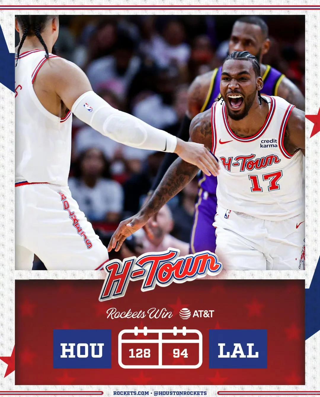 火箭大胜湖人詹皇表现差劲 火箭大胜湖人詹皇表现差劲